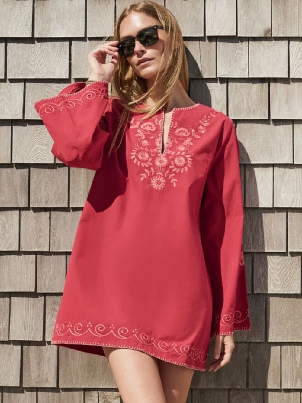 Julia Amory Tatum Tunic in Rouge